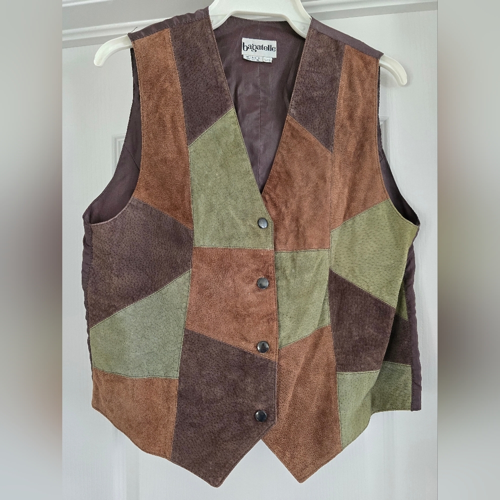 Bagatelle Leather-Suede Vintage Vest